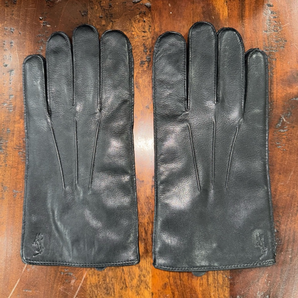 Polo Ralph Lauren Black Leather Gloves